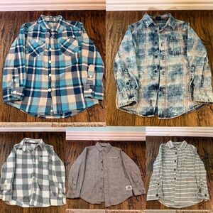 Assorted Plaid and Striped Button-Up Shirts Size XS (4/5)